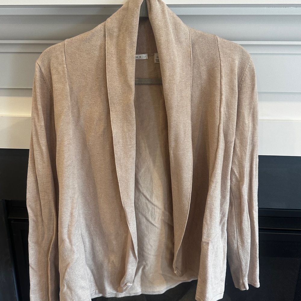 Women's Cyrus Beige Open Front Sweater